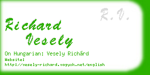richard vesely business card
